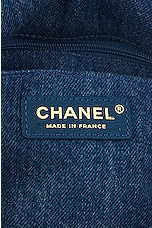 FWRD Renew Chanel Paris-Egypt Denim Shearling Shoulder Bag in Medium Blue, view 5, click to view large image.