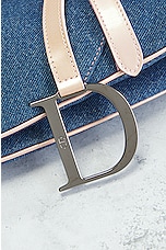 FWRD Renew Dior Denim Saddle Bag in Medium Blue, view 6, click to view large image.