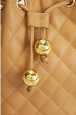 FWRD Renew Chanel Matelasse Caviar Drawstring Shoulder Bag in Beige, view 6, click to view large image.