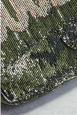 FWRD Renew Chanel Coco Cuba Sequin Chain Shoulder Bag in Khaki, view 9, click to view large image.