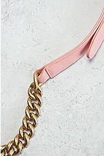 FWRD Renew Chanel Boy Leather Chain Shoulder Bag in Pink, view 9, click to view large image.