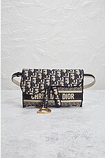 FWRD Renew Dior Trotter Saddle Waist Bag in Navy, view 2, click to view large image.