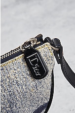 FWRD Renew Dior Denim Printed Saddle Bag in Grey, view 6, click to view large image.