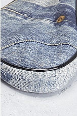 FWRD Renew Dior Denim Printed Saddle Bag in Grey, view 7, click to view large image.