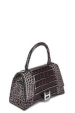FWRD Renew Balenciaga Small Hourglass Top Handle Bag in Dark Grey, view 4, click to view large image.