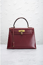 FWRD Renew Hermes Kelly 28 Handbag in Bordeaux, view 2, click to view large image.