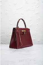 FWRD Renew Hermes Kelly 28 Handbag in Bordeaux, view 4, click to view large image.