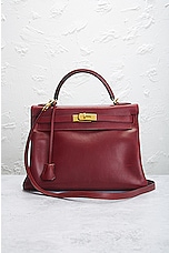 FWRD Renew Hermes Kelly 32 Handbag in Bordeaux, view 2, click to view large image.