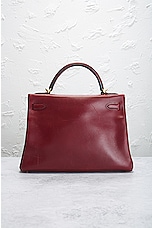 FWRD Renew Hermes Kelly 32 Handbag in Bordeaux, view 3, click to view large image.