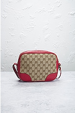 FWRD Renew Gucci GG Canvas Shoulder Bag in Beige, view 3, click to view large image.