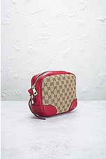 FWRD Renew Gucci GG Canvas Shoulder Bag in Beige, view 4, click to view large image.
