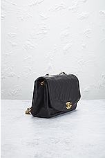 FWRD Renew Chanel Quilted Diana Chain Shoulder Bag in Black, view 4, click to view large image.