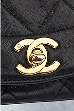 FWRD Renew Chanel Quilted Diana Chain Shoulder Bag in Black, view 6, click to view large image.