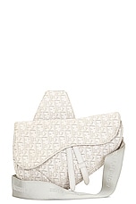 FWRD Renew Dior Trotter Saddle Bag in Ivory, view 1, click to view large image.