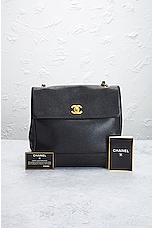 FWRD Renew Chanel Triple Coco Caviar Backpack in Black, view 10, click to view large image.