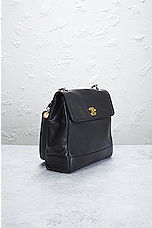 FWRD Renew Chanel Triple Coco Caviar Backpack in Black, view 4, click to view large image.