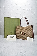 FWRD Renew Gucci GG Horsebit Tote Bag in Beige, view 10, click to view large image.