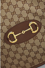 FWRD Renew Gucci GG Horsebit Tote Bag in Beige, view 6, click to view large image.