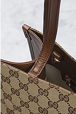 FWRD Renew Gucci GG Horsebit Tote Bag in Beige, view 9, click to view large image.