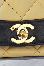 FWRD Renew Chanel Diana Bicolor Lambskin Quilted Shoulder Bag in Beige, view 6, click to view large image.