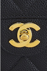FWRD Renew Chanel Quilted Caviar Single Flap Chain Shoulder Bag in Black, view 6, click to view large image.