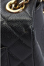 FWRD Renew Chanel Quilted Caviar Single Flap Chain Shoulder Bag in Black, view 8, click to view large image.
