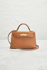 FWRD Renew Hermes Epsom Kelly 20 Handbag in Gold, view 2, click to view large image.