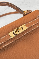 FWRD Renew Hermes Epsom Kelly 20 Handbag in Gold, view 5, click to view large image.