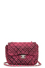 FWRD Renew Chanel Quilted Turnlock Chain Shoulder Bag in Burgundy, view 1, click to view large image.