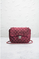 FWRD Renew Chanel Quilted Turnlock Chain Shoulder Bag in Burgundy, view 2, click to view large image.