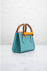 FWRD Renew Gucci Bamboo Diana Handbag in Turquoise, view 4, click to view large image.