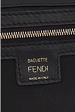 FWRD Renew Fendi Zucca Mama Baguette Shoulder Bag in Black, view 5, click to view large image.