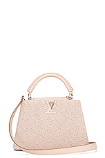 FWRD Renew Louis Vuitton Capucines Handbag in Cream, view 1, click to view large image.