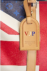 FWRD Renew Louis Vuitton MonogramJack Keepall Bandouliere Bag in Blue & Red, view 5, click to view large image.