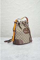 FWRD Renew Gucci GG Supreme Bucket Bag in Taupe, view 4, click to view large image.