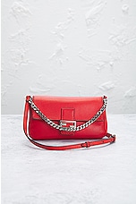 FWRD Renew Fendi Micro 2 Way Shoulder Bag in Red, view 2, click to view large image.