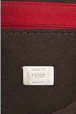 FWRD Renew Fendi Micro 2 Way Shoulder Bag in Red, view 5, click to view large image.