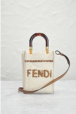 FWRD Renew Fendi Small Sunshine Handbag in Ivory, view 2, click to view large image.