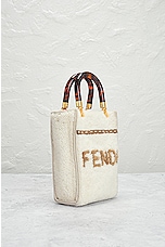 FWRD Renew Fendi Small Sunshine Handbag in Ivory, view 4, click to view large image.