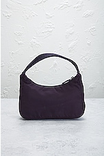 FWRD Renew ESG Luxury Prada Mini Hobo Bag in Purple, view 3, click to view large image.