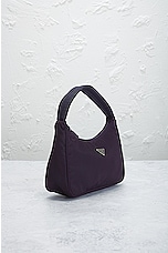 FWRD Renew ESG Luxury Prada Mini Hobo Bag in Purple, view 4, click to view large image.