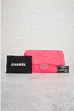 FWRD Renew Chanel Quilted Terry Chain Shoulder Bag in Fuchsia, view 10, click to view large image.