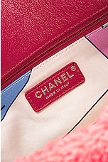 FWRD Renew Chanel Quilted Terry Chain Shoulder Bag in Fuchsia, view 5, click to view large image.