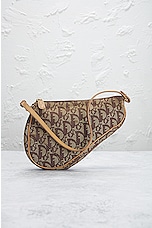 FWRD Renew Dior Trotter Saddle Bag in Beige, view 2, click to view large image.