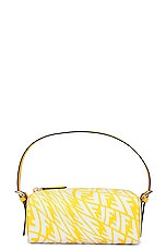 FWRD Renew Fendi Coated Canvas Shoulder Bag in Yellow, view 1, click to view large image.