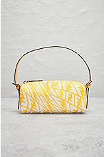 FWRD Renew Fendi Coated Canvas Shoulder Bag in Yellow, view 2, click to view large image.