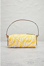 FWRD Renew Fendi Coated Canvas Shoulder Bag in Yellow, view 3, click to view large image.