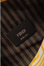 FWRD Renew Fendi Coated Canvas Shoulder Bag in Yellow, view 5, click to view large image.