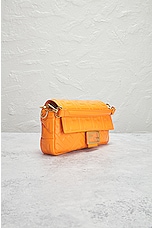 FWRD Renew Fendi Mama Baguette Shoulder Bag in Yellow, view 4, click to view large image.