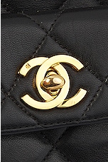 FWRD Renew Chanel Quilted Turnlock Flap Backpack in Black, view 6, click to view large image.